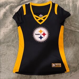 Majestic Black and Yellow Steelers Short Sleeve Tee